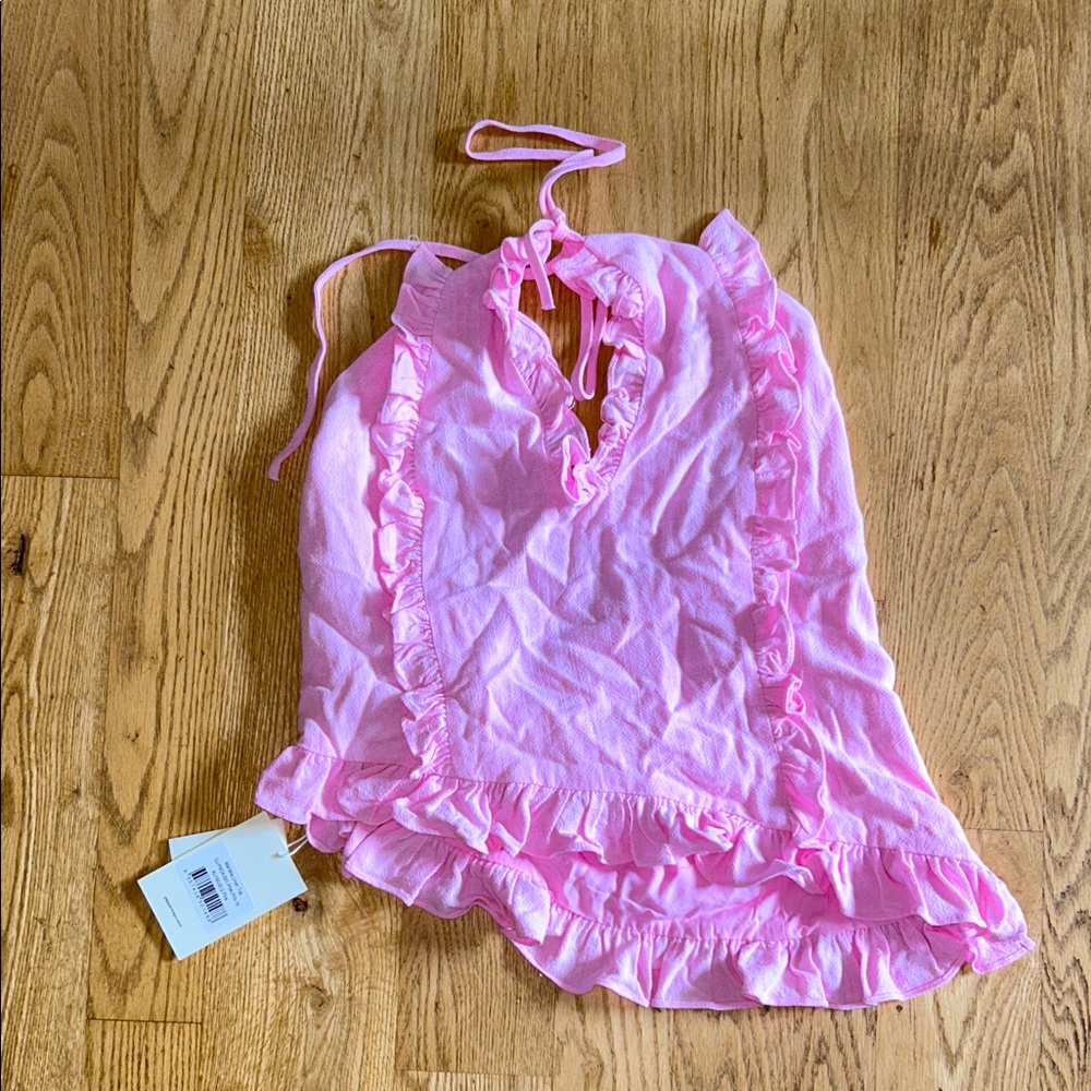 NEW NEVER WORN WITH TAGS Peppermayo Light Pink Ruffle Top